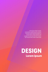 Abstract background with overlapping shapes in orange and purple gradient, ideal for modern website background, poster, banner design