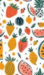 cartoon 2d illustrator doodle pattern, cute pattern in graphic seamless pattern
