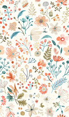 cartoon 2d illustrator doodle pattern, cute pattern in graphic seamless pattern