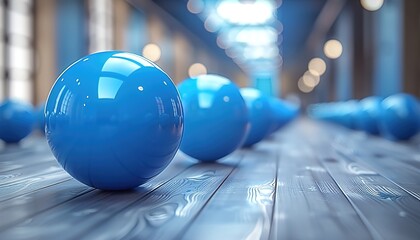 Naklejka premium blue bowling ball