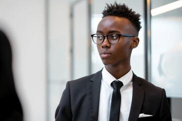 Fototapeta premium Professional Photography of young CEO making a business decision, Generative AI