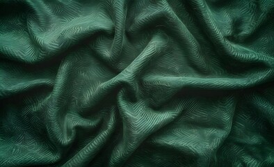 Textured Green Fabric Background