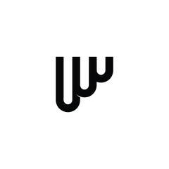 WU or UW logo and icon design