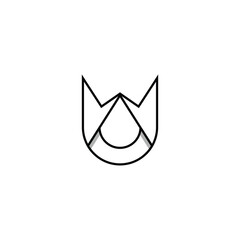 Fototapeta premium WU or UW logo and icon design