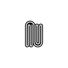 Alphabet letters Initials Monogram logo UW, WU, W and U