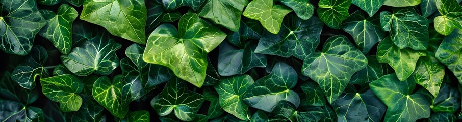 Seamless Green Ivy Foliage Texture Background
