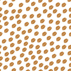 Coffee seamless pattern background. Coffee beans background. coffee background. Coffee beans illustration. Coffee Beans pattern for packaging.