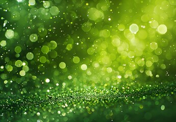 Fototapeta premium Lime Green Glitter Texture Background for Celebration