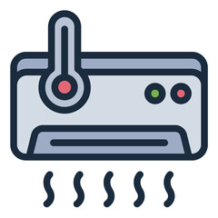 Temperature icon representing air conditioner settings and climate control