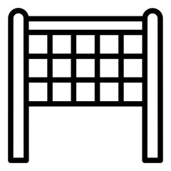 Icon of a volleyball net for the sport