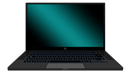 Information Technology, Laptop vector illustration for you to use as a laptop template to create your own version - every path, colour and detail is fully editable and can be modified as needed