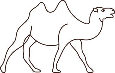 Camel Line Illustration