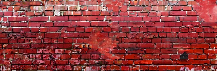 Fototapeta premium Red Brick Wall Background Texture Seamless Pattern