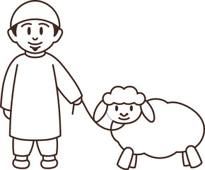 Sheep Line Illustration