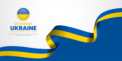 Ukraine Independence Day Vector Design Template Illustration Banner Background