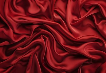 Fototapeta premium Elegant Red Satin Fabric Background