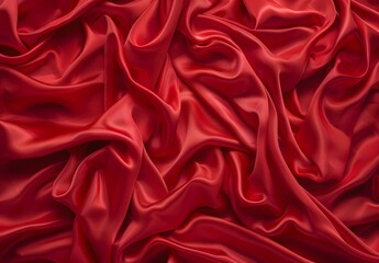 Obraz premium Elegant Red Satin Fabric Background Texture