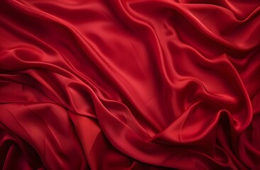 Obraz premium Elegant Red Silk Fabric Background Texture