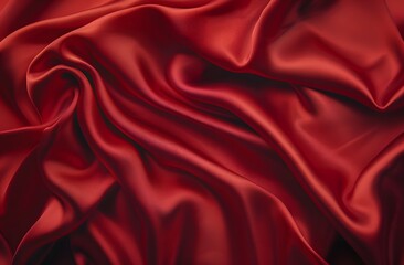 Obraz premium Elegant Red Silk Fabric Background Texture