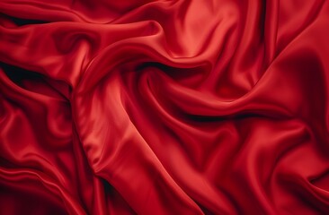 Obraz premium Red Silk Fabric Draped Background