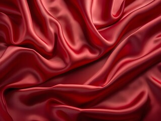 Obraz premium Red Silk Satin Fabric Background Texture