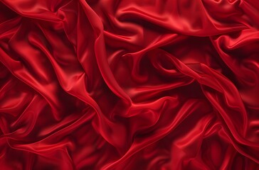 Obraz premium Red Satin Fabric Background Texture
