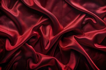 Obraz premium Elegant Red Velvet Fabric Texture Background