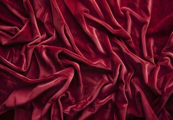 Fototapeta premium Red Velvet Fabric Background Texture