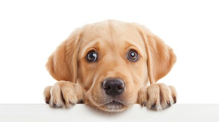 A puppy looking back, selected against a white background.