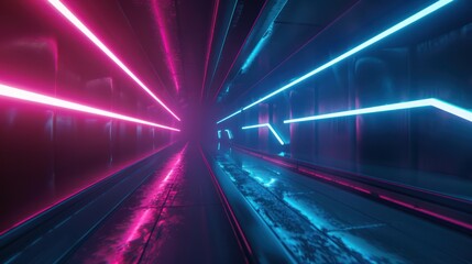 Neon Lights Corridor