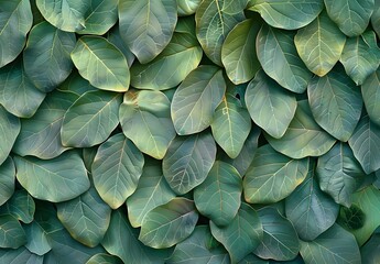 Obraz premium Seamless Green Leaf Wall Texture Background
