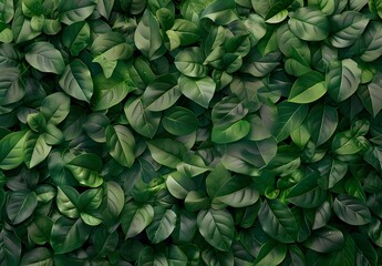 Fototapeta premium Seamless Green Leaf Wall Texture Background