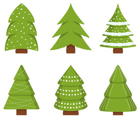 Christmas trees illustration