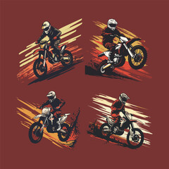 motocross vector logo illustration