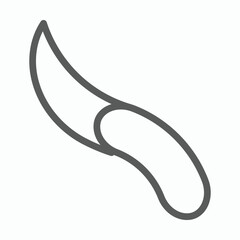 knife icon, chopper vector, cleaver illustration