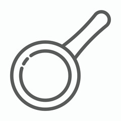 pan icon, frying pan vector illustration