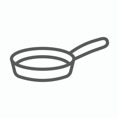 pan icon, frying pan vector illustration