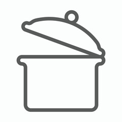 pot icon, crock vector illustration