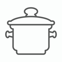pot icon, crock vector illustration