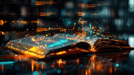 Obraz premium Magical Digital Book