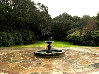 fountain in the garden