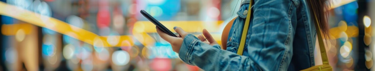 Fototapeta premium Modern E-Commerce Solutions: Seamless Smartphone Online Shopping Experiences to Enhance User Satisfaction and Boost Online Sales for Enterprises Seeking Mobile Transaction Optimization.