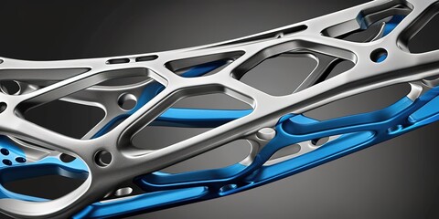 The motorbike engine frame was developed with the latest and most advanced metallic design.