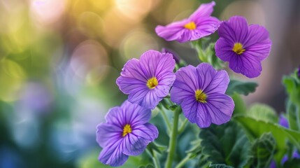 Fototapeta premium Purple Flowers Blooming in the Garden