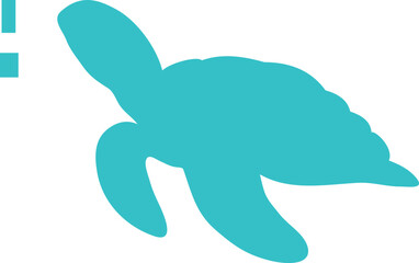 This elegant blue sea turtle silhouette is perfect for nature and ocean-themed projects. Printable and editable vector design seamlessly fits into your unique art creations.