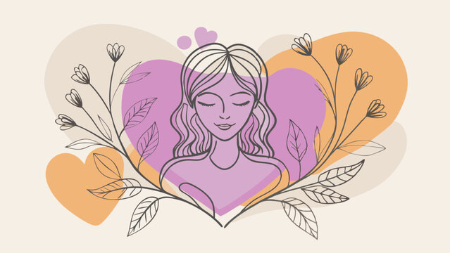 Mujer sonriendo con amor propio