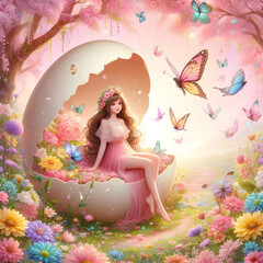 girl in a fairy forest