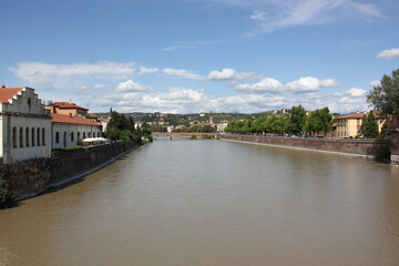 Bassano del Grappa Italy 09/11/2023. The city is located among the mountains and hills of the Veneto, on the banks of the Brenta River.