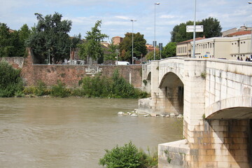 Bassano del Grappa Italy 09/11/2023. The city is located among the mountains and hills of the Veneto, on the banks of the Brenta River.