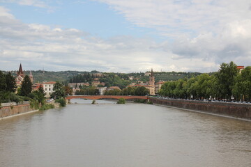 Bassano del Grappa Italy 09/11/2023. The city is located among the mountains and hills of the Veneto, on the banks of the Brenta River.